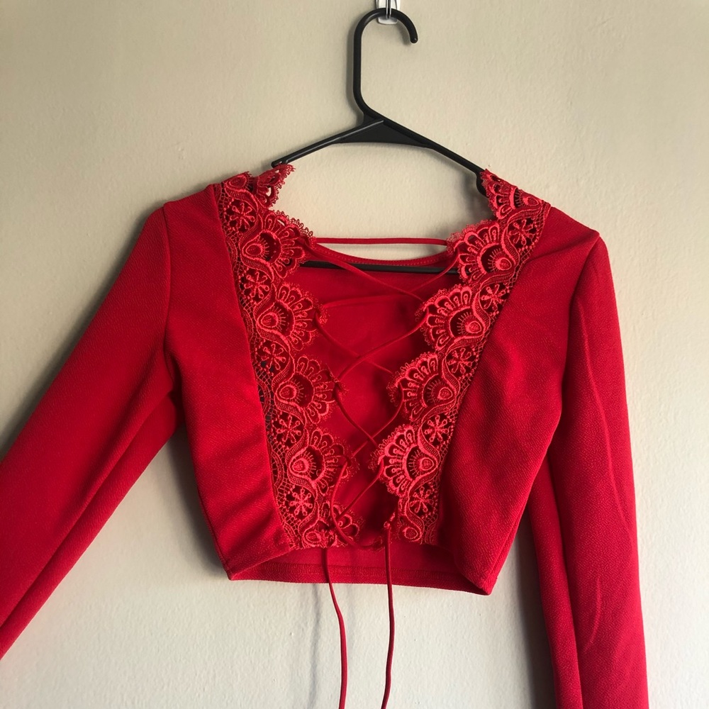 FASHIONNOVA Backless Crop Top